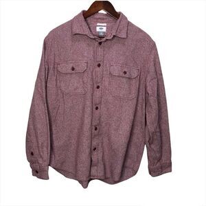 Old Navy Reddish Button Down Shacket 100% Cotton Size XL